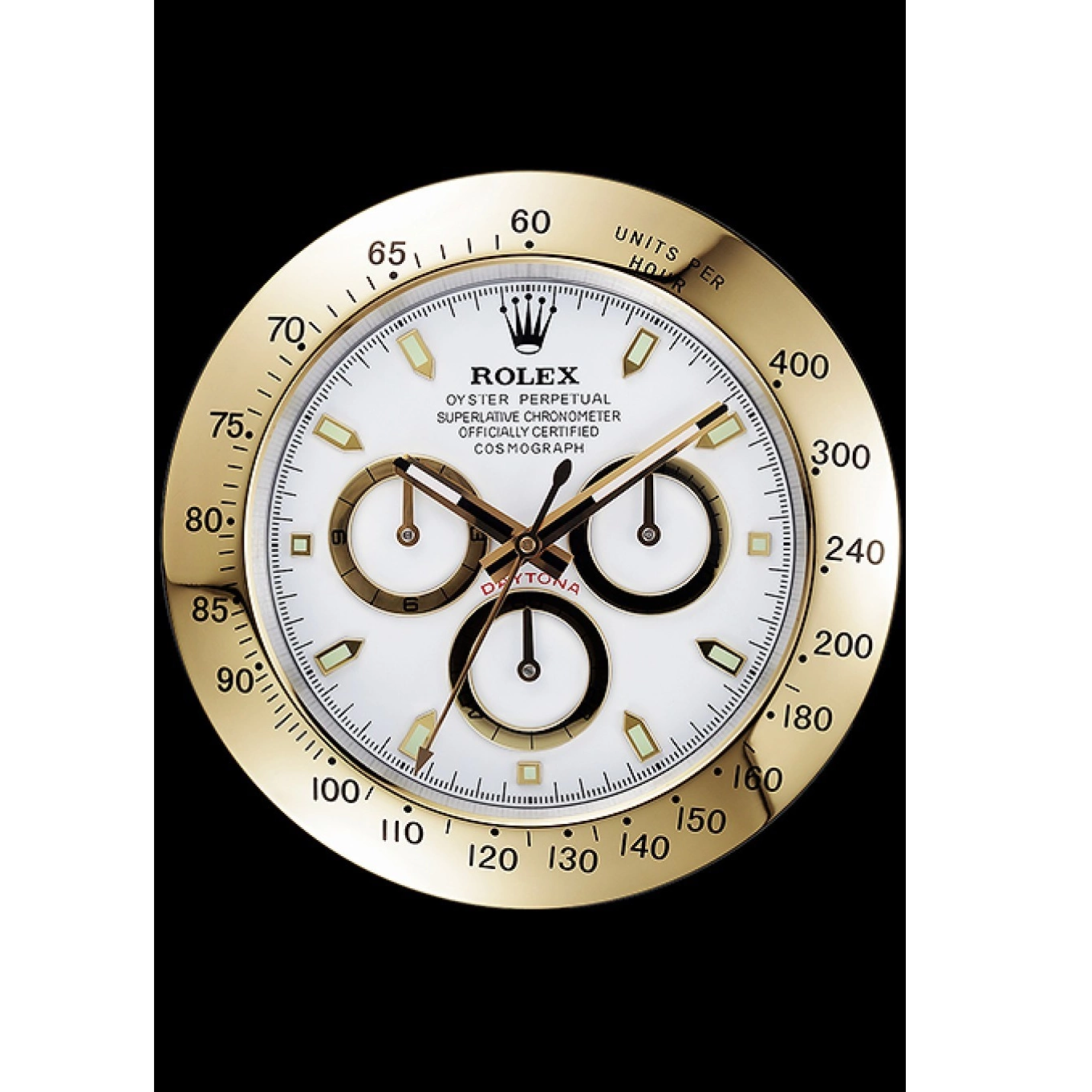 Aaa replica watch Gold-White Rolex Daytona Wall 621911 Clock Cosmograph 0512